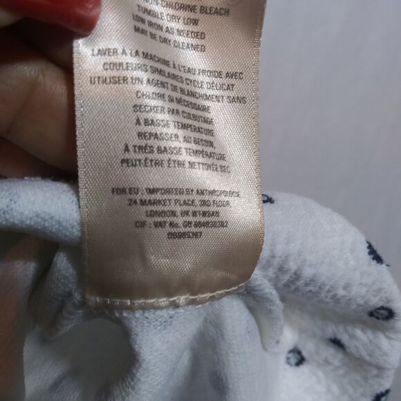 Maeve Anthropologie  Brenner Peplum Top Sleeveless Dotted Size L - Picture 4 of 9